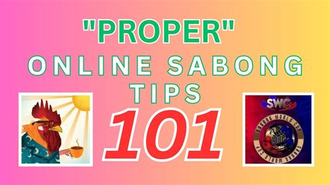 ONLINE SABONG (Tips, Style, Techniques, Ideas, .